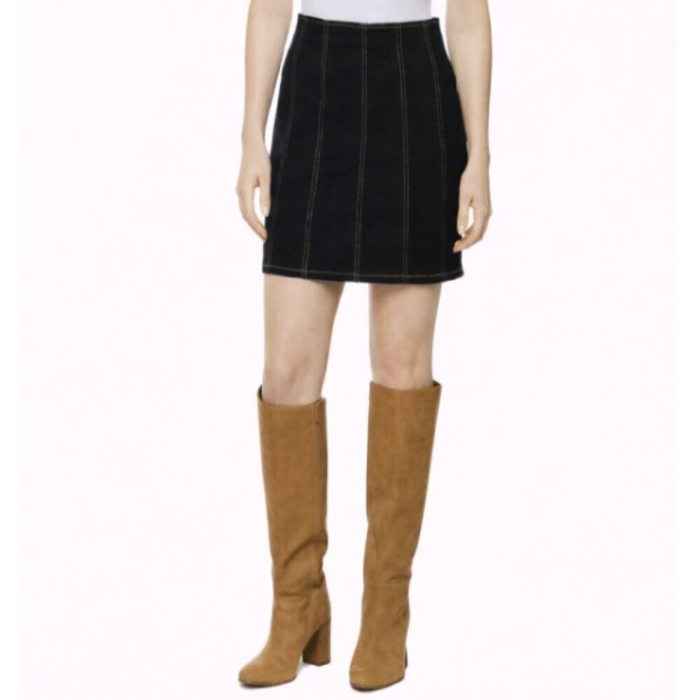 Veronica Beard 'Pierson' Stretch Denim Mini-Skirt, Oxford Blue - Picture 2 of 3